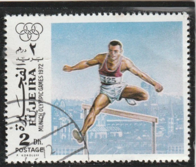 L7148 FUJEIRA Timbre Y&T N° 122 de 1971 " Jeux olympiques de Munich " Oblitéré - Photo 1/1