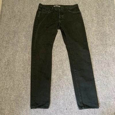 Pantalones de mezclilla Vince para hombre con botones de pierna recta talla 34 Foto 1 de 4