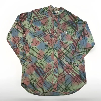 Camisa Western Mo Betta Vintage Hombres Grande Abstracto Diseño Maury Tates 17.5 35 Foto 1 de 4