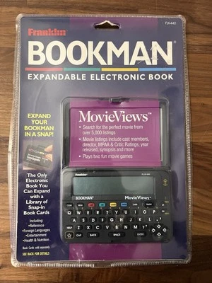 Brand New Franklin Bookman FLX-440 Expandable Electronic Book Movie Views 1996 - Image 1 of 2