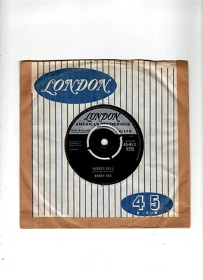 BOBBY VEE - RUBBER BALL / EVERYDAY. UK 1961 ORIG 7" & CO/SLEEVE. VG - Image 1 of 2