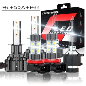 6pcs LED/HID Headlights Hi/Lo Beam Fog Light Kit 6000K For Acura TSX 2004 - 2008 - Picture 1 of 12