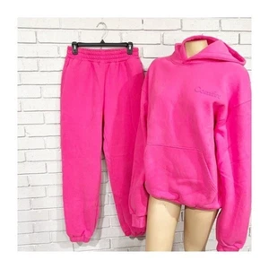 Conjunto de sudadera y sudadera rosa brillante Comfrt - Talla S/M - Imagen 1 de 12