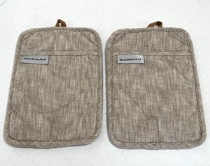 2 guantes de cocina con agarre acanalado de silicona KitchenAid cuero lazo colgante 6,75"x9,5" - Imagen 1 de 13