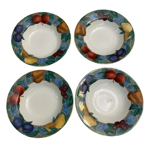 Victoria Beale Forbidden Fruit Bowls 9024 Rim Soup Salad 8.75" Lot of 4 EUC - Picture 1 of 8