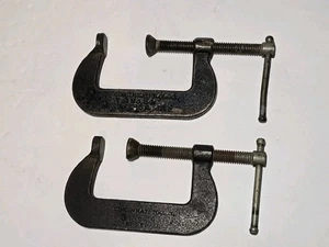 2 Vintage Cincinnati Tool  No 54 Super Jr. C-Clamp Forged Steel Made in USA - Picture 1 of 8
