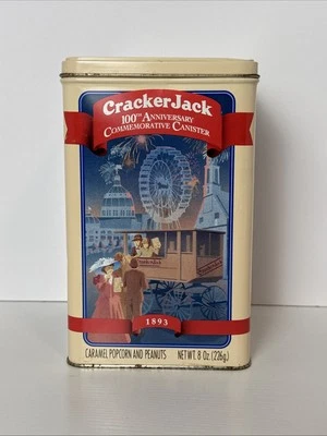 Vintage Cracker Jack 100th Anniversary Collectors Tin 1893 ~1993 Popcorn - Image 1 of 4