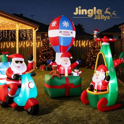 Jingle Jollys Christmas Inflatable Santa 2.8M Height LED Illuminated Decorations - image 1 of 4
