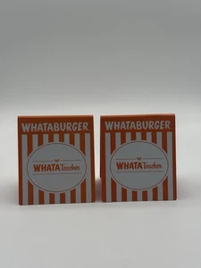 Tienda de mesa 2-1 Whataburger, "WHATA TEACH", casi como nueva - Imagen 1 de 3