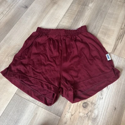 Pantalones Cortos Atléticos Vintage Bicicleta Juvenil Grandes Borgoña Poliéster/Algodón EE. UU. Foto 1 de 4