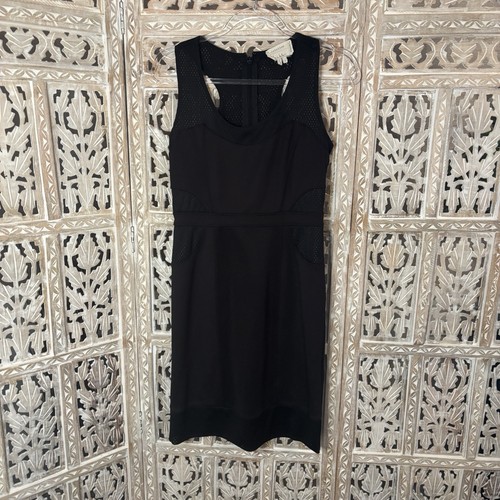 VETEMENTS Abito donna Nicole Miller nero rete ritagliato lunghezza ginocchio matita artelier taglia 6