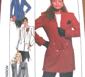 Womens Blazer Jacket Sewing Pattern Thigh Length Simplicity 8777 Size 18 Uncut - Picture 1 of 6