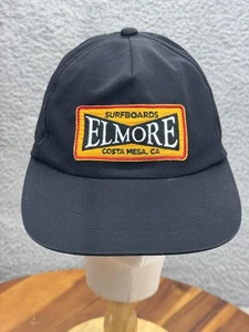 Elmore Surfboards Hat Cap Snap Back Black Patch Costa Mesa CA Skate Surf Mens - Picture 1 of 7