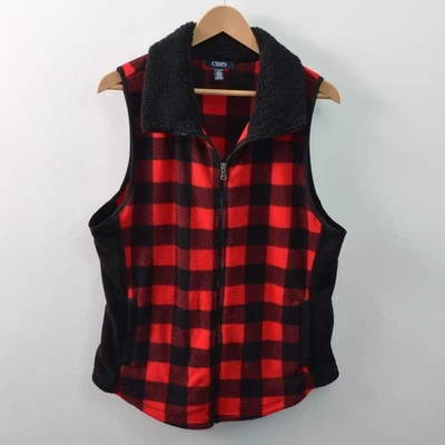 Chaqueta Chaleco Chaps Polar Mujer XL Buffalo Cuadros Cremallera Completa Bolsillos Foto 1 de 4