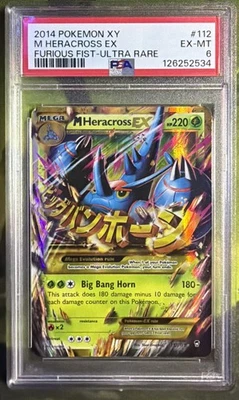 M Heracross EX 112/111 Secret Rare - XY Furious Fists - PSA 6 EX-MT - Image 1 of 4