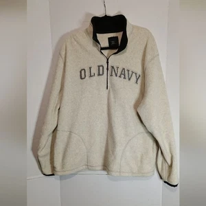 Old Navy Classic Beige Half-Zip Fleece Size XL - Picture 1 of 3