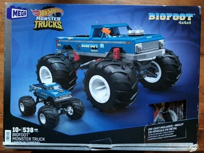 Mega Hot Wheels Bigfoot 4x4x4 Monster Truck Set 538 Pieces, Open Box Unassembled - Image 1 of 4