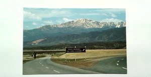 Cartolina Pikes Peak Colorado Air Force Academy Highway ingresso sud c1970s UNP - Foto 1 di 2