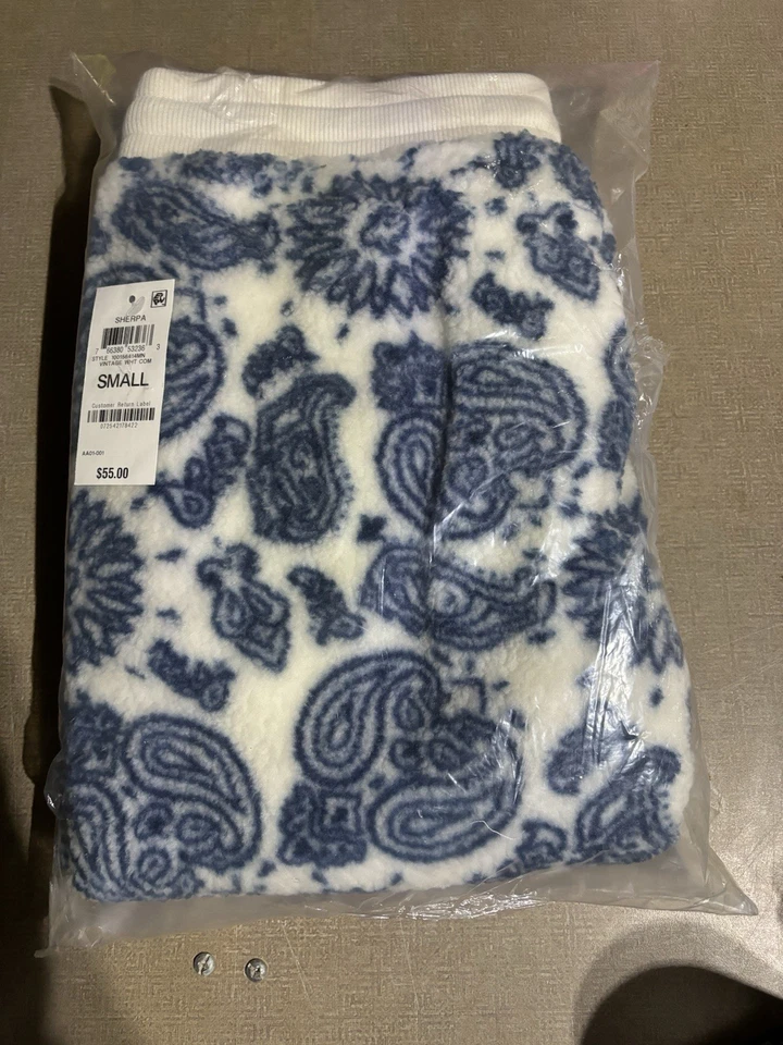 Pantalones y suéter a juego Macys Sherpa azul y blanco  Foto 1 de 2