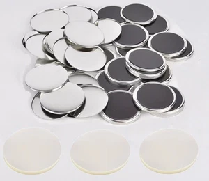 37mm Rubber Magnetic Button Parts Badge Button Maker 100 Sets/Pack - Picture 1 of 1