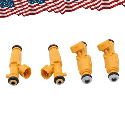Set of 4 For 13-14 Hyundai Genesis Coupe 2.0L L4 Gas Fuel Injectors 35310-2C200 - Imagem 1 de 4