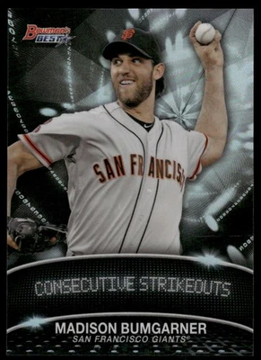 2016 Bowman's Best #SL-MB Madison Bumgarner Stat Lines - Image 1 of 2