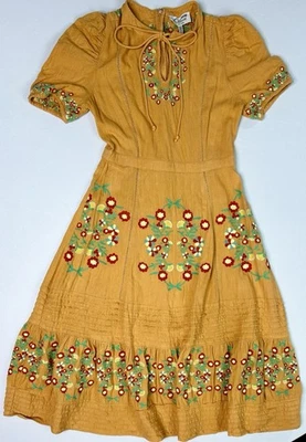 Anthropologie Ollari Dori Floral Midi Dress Size Small - Image 1 of 4