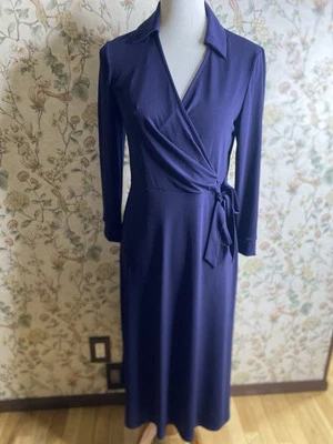 Black Label by Evan-Picone Womens 3/4 Sleeve Midi Wrap Dress Size 6 NWT - Image 1 of 4