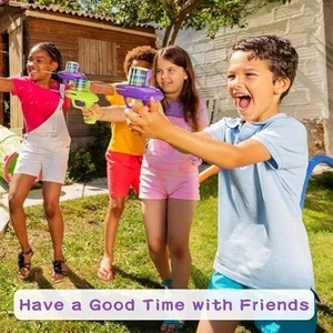 Kids Foam Disc Shooting Gun Outdoor Flying Disc Launcher Toy Interactive Play - Picture 1 of 12