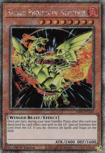 Yugioh Sacred Phoenix of Nephthys RA03-EN147 - Platinum Secret Rare - Picture 1 of 1