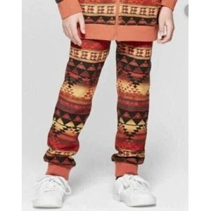 Art class™ Boys' Printed Jogger Pants Geo Print Fall Orange XSmall - Picture 1 of 3