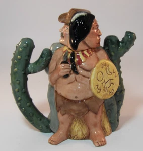 Royal Doulton Ltd Ed Cowboy und Indianer 7" doppelseitige Teekanne D7176 TOP - Bild 1 von 9