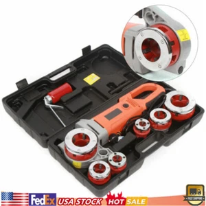 1/2" - 2 Inch Handheld Electric Pipe Threader Threading Machine W/6 Pipe Cutter - Picture 1 of 11