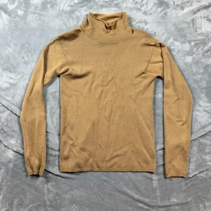 Linda Allard Ellen Tracy Gold Metallic long Sleeve Top Turtleneck Size P - Picture 1 of 8