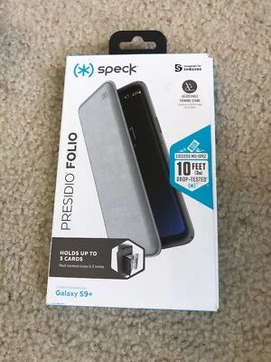 Speck Presidio Folio Case with Stand for Samsung Galaxy S9+ Gray. Open Box - Image 1 of 3