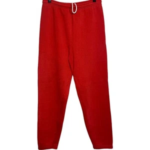 Vintage 90s Fruit of the Loom Red Sweatpants Joggers Size M - Picture 1 of 5
