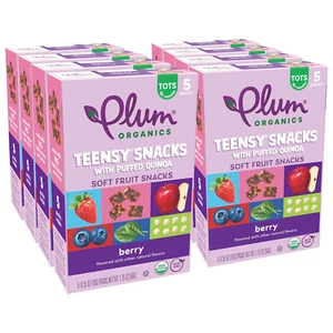 Plum Organics Teensy Snacks Soft Fruit Snacks - Berry with Puffed Quinoa - 0.35 - Picture 1 of 12