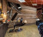 3D Wooden Board 422RAI Barber Shop Wallpaper Mural Self-adhesive Removable Ho