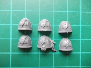 Warhammer 40K - 6 White Scars Primaris shoulder pads - 40k bits - Picture 1 of 1