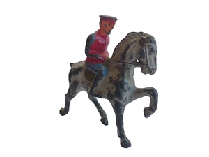 VINTAGE BARCLAY MANOIL NO 87 CAVALRY OFFICER ON HORSE ORIGINAL PAINT - Picture 1 of 7