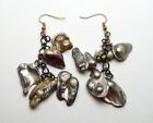 VINTAGE mother of pearl abalone earrings