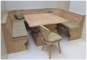 Eckbankgruppe Amberg U-Bank groß mit original Jogl-Tisch und Bauernstuhl  - Bild 1 von 7