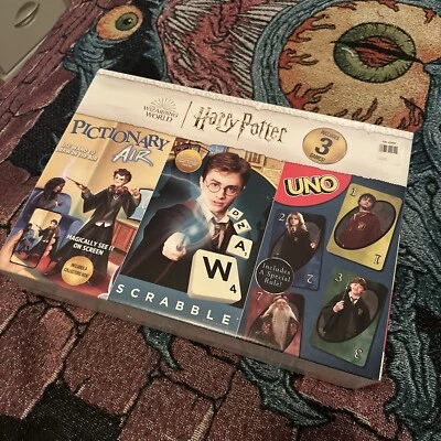 Harry Potter Scrabble, Pictionary and Uno 3-IN-1 Board game set - Image 1 of 4