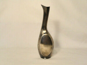 6"  Cohr Denmark Silver colored Vase - plated silver [?] bud vase - flower 