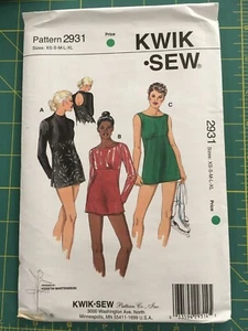 KWIK SEW Pattern Skate or Dance Dress Built In Leotard XS-XL UNCUT - Picture 1 of 2