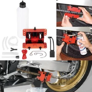 Motorrad Kettenreinigungsmaschine Set Bürste Zahnrad Reiniger Werkzeug für Ketten Schmieren - Bild 1 von 12