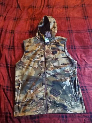 Under Armour Men's Rut Fleece Vest Hoodie Forest Camo 1356288-988 SZ Small - Image 1 of 3