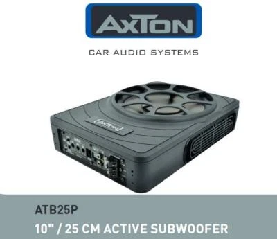 AXTON ATB25P 25 cm, 10″ Untersitzbass Aktivsubwoofer mit Basspegel Fernbedienung - Bild 1 von 4