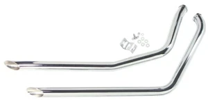 Chrome Slash Cut 2" Drag Pipes Exhaust For 86-06 Harley Softail FLST FXST 90025 - Bild 1 von 2