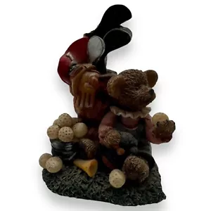 Golf Clubs Teddy Bear Figurine Resin 3 1/2" Golfing Bear K’s Collection - Picture 1 of 6